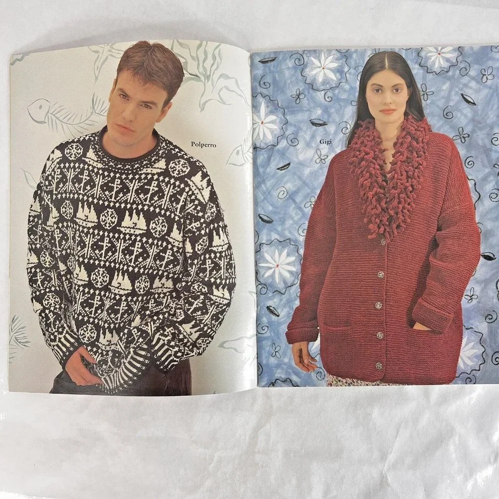 1995‎ Annabel Fox Knitting Pattern Book Booklet Summertime Women Men Vintage